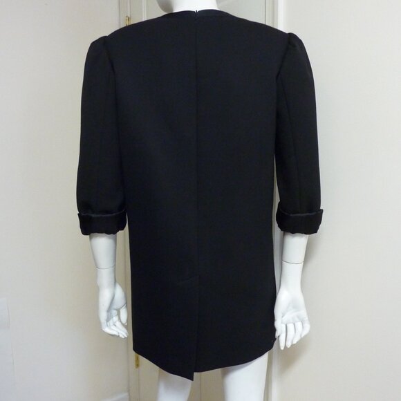 Miu Miu Bow Detail Wool Blend 3/4 Sleeve Mini Dress - Picture 5 of 9